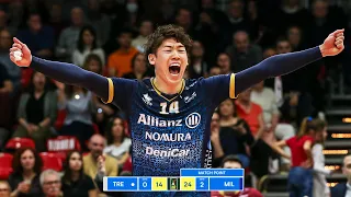 Yuki Ishikawa DOMINATED Against Trentino in Italian Volleyball League !!!