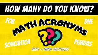 Do You Know These MATH ACRONYMS? | Fun Trivia Quiz Challenge