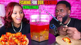 SEAFOOD BOIL FISHING CHALLENGE MUKBANG! + IS IT A PREGNANCY ANNOUNCEMENT?! | QUEEN BEAST