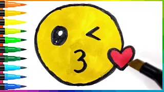How To Draw Kissing Emoji | Gary Art