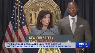 Times Square designated 'gun free zone' as new laws take effect