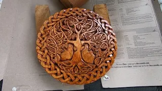 CELTIC KNOT TREE OF LIFE CARVING IN BASSWOOD