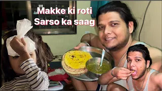 Makke ki roti sarson ka saag mouth watering taste ll north special dish ll viveksumanvlogs