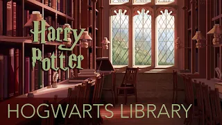 Hogwarts Library Study Session 📚 - Harry Potter Ambience - 🎧 1 Hour ASMR