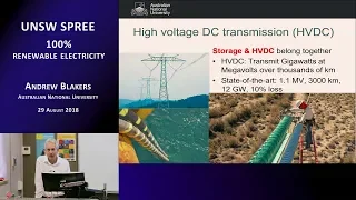 UNSW SPREE 201808-29 Andrew Blakers - 100% renewable electricity