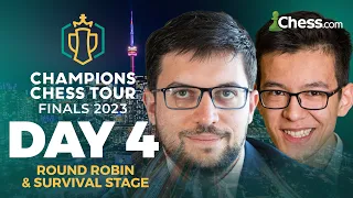 Champions Chess Tour Finals 2023 Day 4 | Can Hikaru & Alireza Beat The Odds & Qualify To Survival Rd