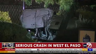 Two-vehicle crash in West El Paso sends four people to the hospital