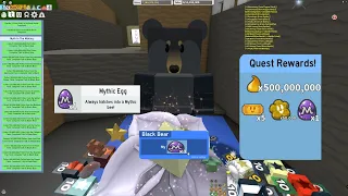 Completing Black bear quest line **MYTHIC EGG** | Bee Swarm Simulator