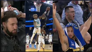 Gary Payton II Shocks Steph Curry & Klay Thompson With Aggressive Dunk On Former Warrior Kelly Oubre