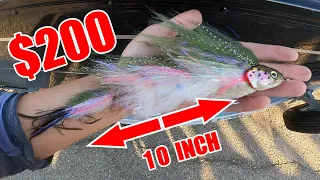 Most EXPENSIVE & BIGGEST Fly I Have Ever Used (Castaic Lake) Striped Bass Fishing