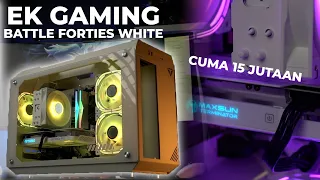 RAKIT PC FULL WHITE 15 JUTAAN DOANG || EK GAMING BATTLE FORTIES WHITE || RAKIT PC ENTERKOMPUTER