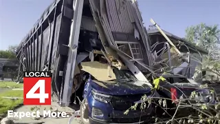 Residents clean up after tornado in Portage