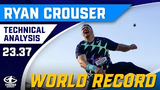 Shot Put World Record! Ryan Crouser Olympic Trials | 23.37 - 76 Feet Technique Analysis