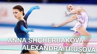 The Best of Anna Shcherbakova & Alexandra Trusova - 2022 Beijing Olympic Gold and Silver Medalists