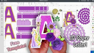 DIY: How to Make 3D Paper Letters with Cricut! Tangled Theme