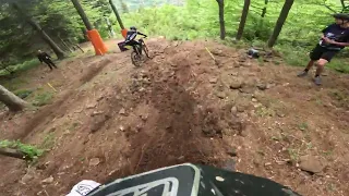 Poland UCI Downhill World Cup Bielsko Biala - Dougie.g track preview with Luca Thurlow