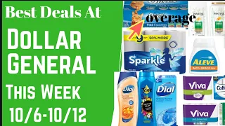 Dollar General Best Deals of the week 10/6-10-12..plus a item giving OVERAGE