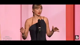 Taylor Swift accepting woman of the decade award