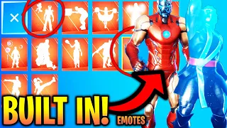 Fortnite *Season 4* ALL MARVEL EMOTES / BUILT IN EMOTES (Iron Man, Thor...)