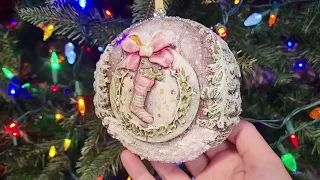 Christmas Ornament "Winter Holidays", Decoupage