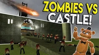 DEFENDING THE CASTLE AGAINST THE ZOMBIE APOCALYPSE!  - Garry's Mod Gameplay - Gmod Castle Building