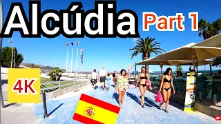 ⁴ᴷ ALCUDIA walking tour, Mallorca, Balearic Islands, Spain 🇪🇸 Part 1 (Majorca) 4K