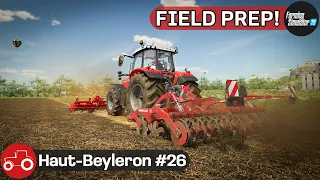 Prepping Fields For Planting Sunflowers & Sowing Sorghum - Haut-Beyleron #26 FS22 Timelapse