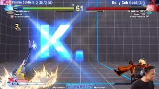 SFV Mika Instant kill command grab In a real match