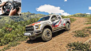 Offroading with Ford F150 Raptor - The Crew Motorfest - Steering Wheel Gameplay - 4K UHD 60FPS