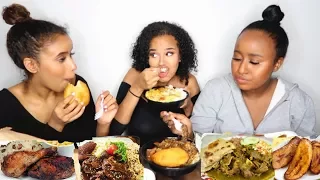 SO GOOD: CARIBBEAN FOOD MUKBANG | Osh and Akela