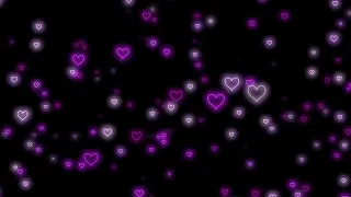 Flying Heart💜Purple Heart Background | Neon Light Love Heart Background Video Loop  [4 Hours]