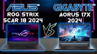 Rog Strix Scar 18 2024 vs Aorus 17x 2024 | Ultimate Gaming Laptops | Tech compare