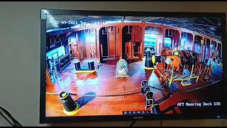 An Accident caught in CCTV during mooring operation.