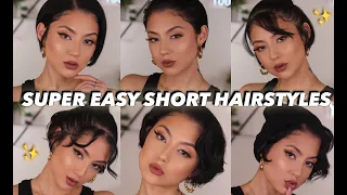 my go-to hairstyles for SHORT hair (quick/easy/affordable)