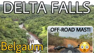 Delta Waterfalls 🍁| Belgaum- Goa Road  | Western Ghats | Kannada vlogs | Meteor 350 | Mj from uk