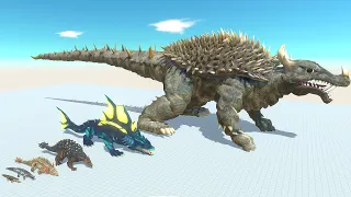 Saltwater Crocodile of Evolution VS All Dinosaurs Battle Godzilla - Animal Revolt Battle Simulator