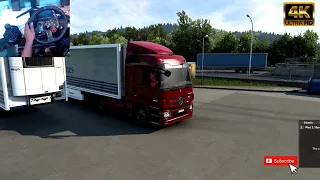 Truck Container Delivery to Palermo Warehouse in ETS 2 | logitech g29 Rx7900xt realistic 4K gameplay