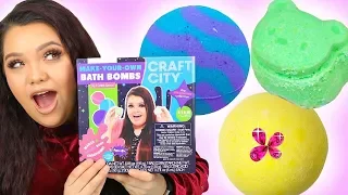 Karina Garcia's DIY BATH BOMB KIT! Sleepover Collection + Make Your Own Lip Kits!