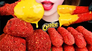 ASMR 직접만든 매운 치토스치킨, 치즈스틱 먹방 SPICY CHEETOS CHICKEN, MOZZARELLA CHEESE STICKS EATING SOUNDS MUKBANG