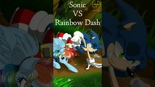 Sonic VS Rainbow Dash || Mlp || edits #mylittlepony #shorts #sonic