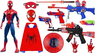 Spider-man Toys Collection Unboxing ReviewCloak, Mask,gloves, pistol, Shield, Lasersword