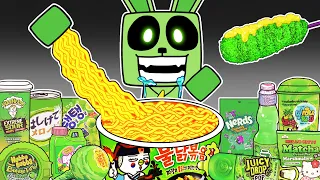 Convenience Store GREEN FOOD Mukbang HOPPY HOPSCOTCH MINECRAFT | Poppy Playtime 3 Animation | ASMR