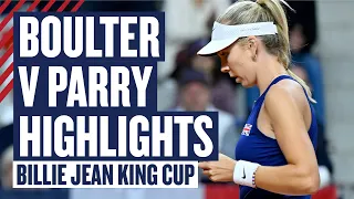 Highlights - Boulter v Parry - GB v France - Billie Jean King Cup Qualifier 2024 | LTA