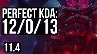 ORNN vs FIORA (TOP) | 12/0/13, Legendary, 6 solo kills, 800+ games | EUW Diamond | v11.4