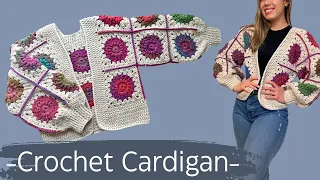 CARDIGAN  TEJIDO A CROCHET TUTORIAL.