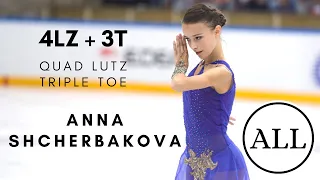 Anna SHCHERBAKOVA ALL QUAD LUTZ TRIPLE TOES (4Lz + 3T)