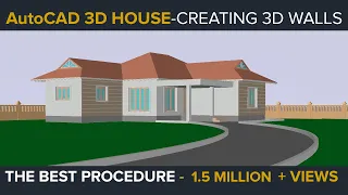 AUTOCAD 3D HOUSE  | MAKE 3D WALLS IN AutoCAD