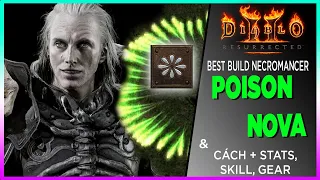 [ Diablo 2 Resurrected ] BEST build Necromancer POISON NOVA - stats, skill và gear |Gasenpai