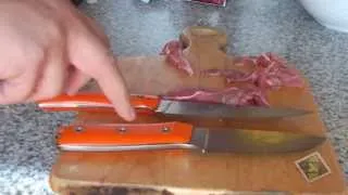 Ножи WorkingKnife в работе по сырому мясу