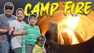 Camp Fire at Joshua Tree Lake RV & Campground Vlog - TB Family